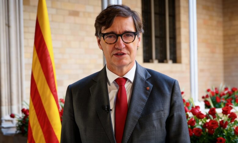 Salvador Illa acentuó el catalán y la legalización de migrantes