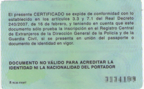 NIE - регистрация для европейцев