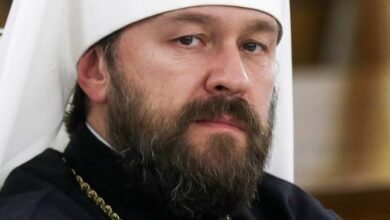 Митрополит Волоколамский Иларион во время заседания президиума Межрелигиозного совета России. Фото Михаил Терещенко/ТАСС