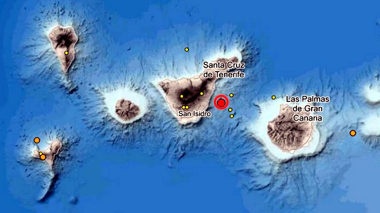 Жители Тенерифе почувствовали небольшое землетрясение