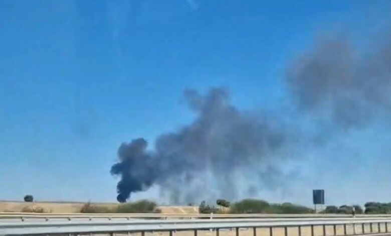 Пожар на предприятии по переработке отходов в Самора: густой дым поднялся над городом