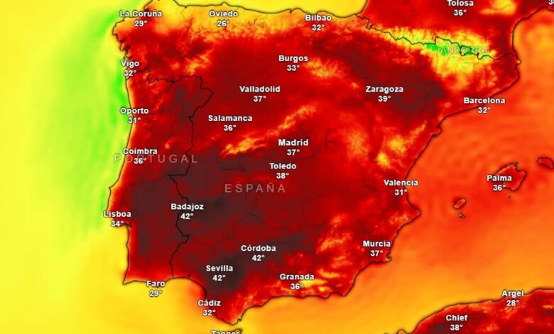 España vuelve a ser azotada por una ola de calor: temperaturas de hasta 45 grados y alertas meteorológicas emitidas