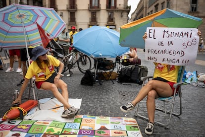 La huelga de socorristas en Barcelona continúa: las playas de la ciudad operan con restricciones