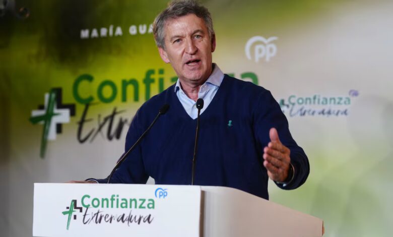 Feijóo admite: la mayoría absoluta para el PP en Extremadura es casi inalcanzable