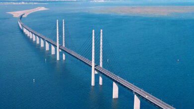 Уникальный мост-тоннель Эресунн соединяет Данию и Швецию на двух уровнях