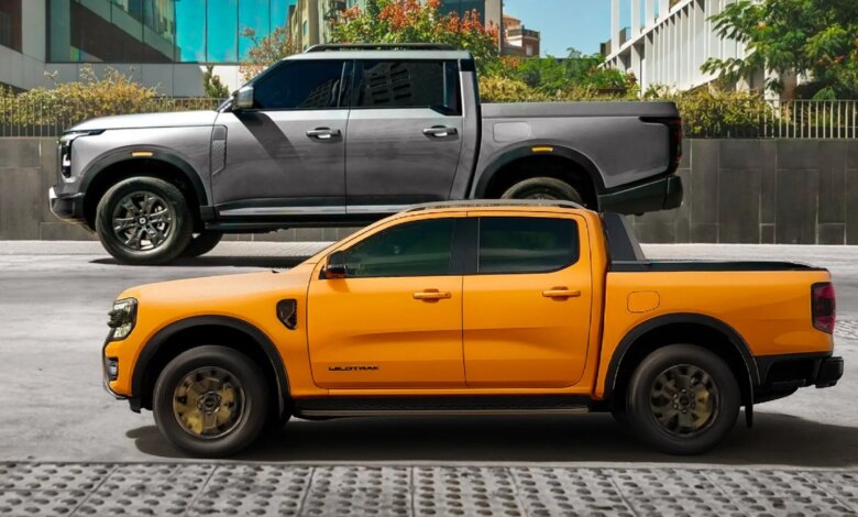 Santana 400 vs Ford Ranger comparing new pickups in the Spanish market