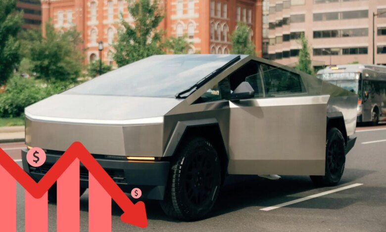 Tesla Cybertruck sales halved in 2025 pushing the company to the brink of crisis
