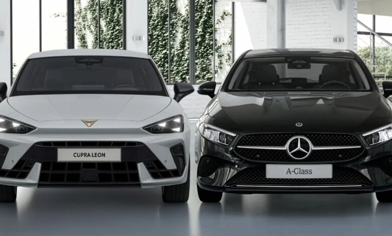 Mercedes Clase A vs Cupra León 2026 which hybrid hatchback to choose