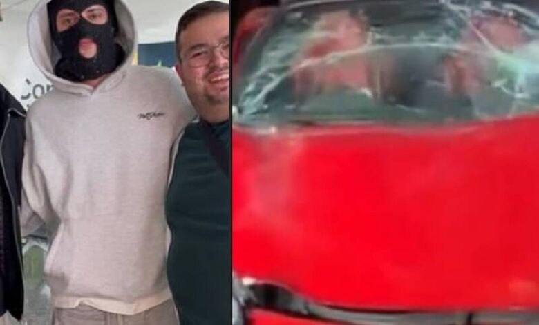 В Мадриде Ferrari блогера врезался в клуб: полиция и толпа на месте