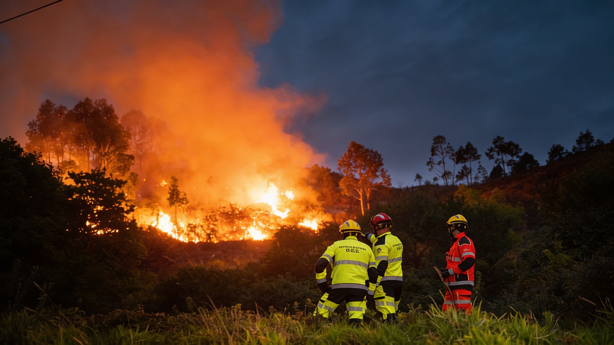 Major wildfires stabilized in Galicia 750 hectares of forest burned